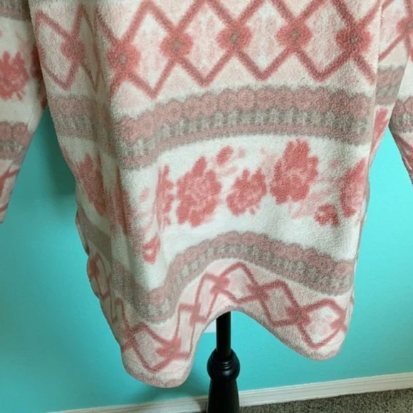 Victoria’s Secret Vintage 90’s Country Knit Partial Zip Pattern Sweater Top M - Picture 5 of 10